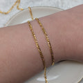 FIGARO CHAIN (Gold) - Customisable and bespoke build-your-own Gold bracelet or anklet