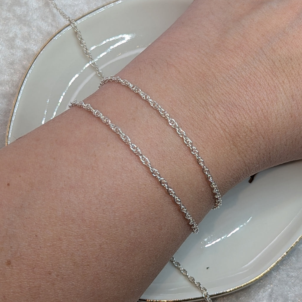 MINI ROPE - Customisable and bespoke build-your-own sterling silver bracelet or anklet