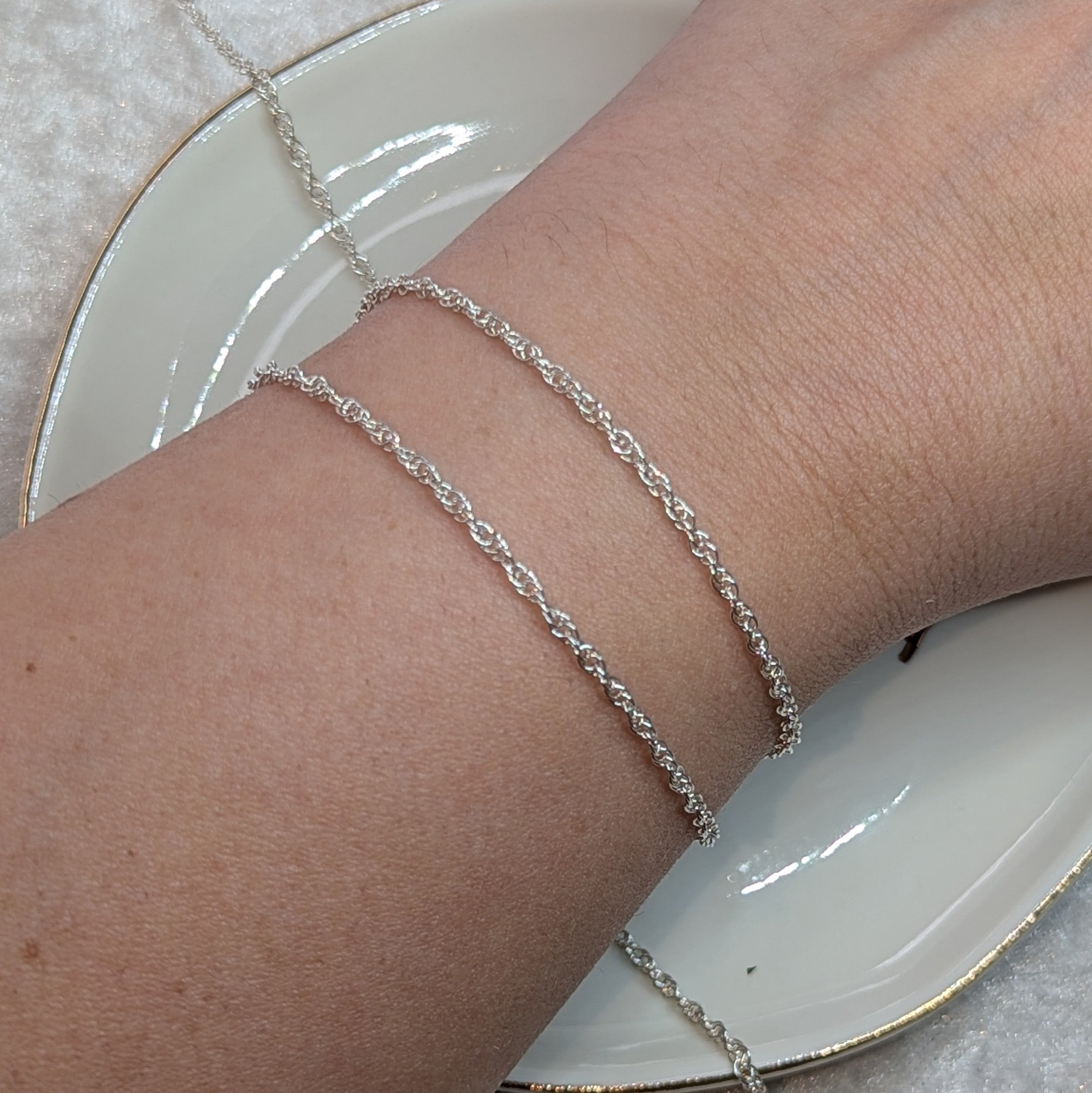 MINI ROPE - Customisable and bespoke build-your-own sterling silver bracelet or anklet