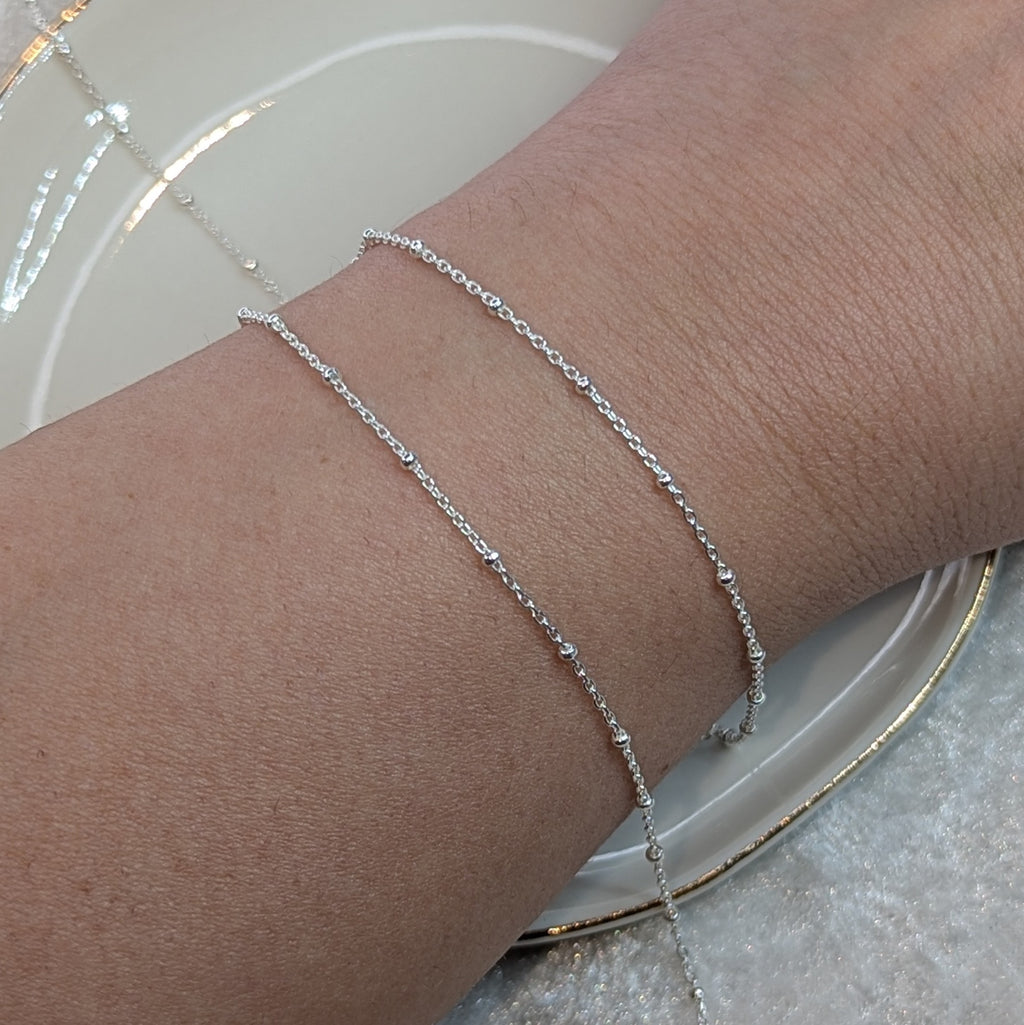 MINI SATELLITE - Customisable and bespoke build-your-own sterling silver bracelet or anklet