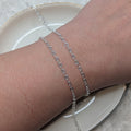 OVAL HAMMERED - Customisable and bespoke build-your-own sterling silver bracelet or anklet