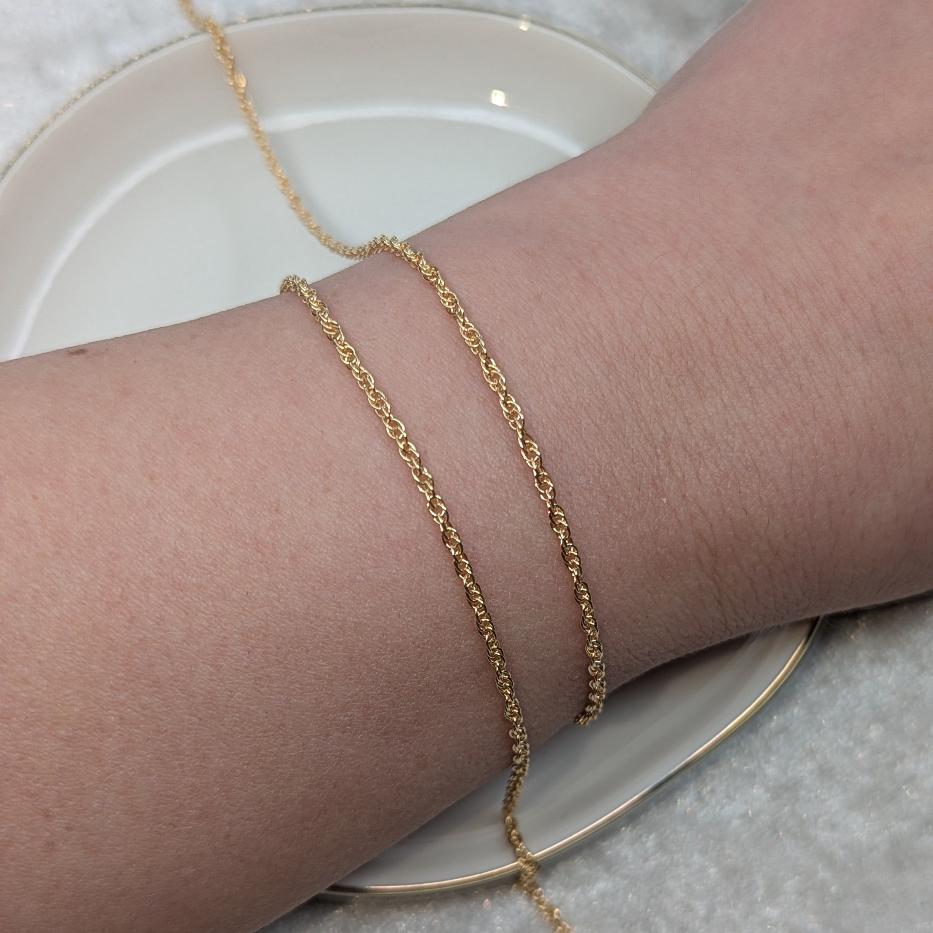 ROPE (Gold) - Customisable and bespoke build-your-own gold bracelet or anklet