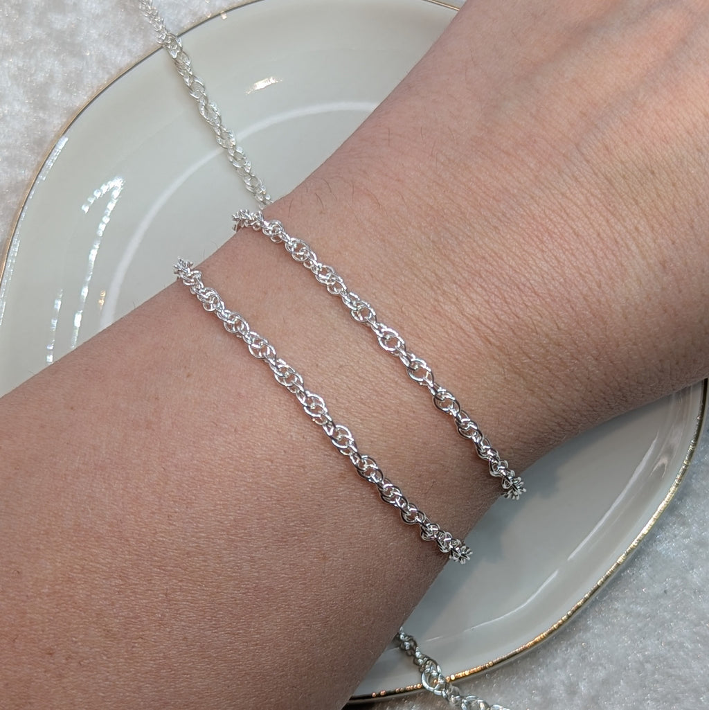 ROPE - Customisable and bespoke build-your-own sterling silver bracelet or anklet
