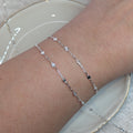 OVAL STARBURST - Customisable and bespoke build-your-own sterling silver bracelet or anklet