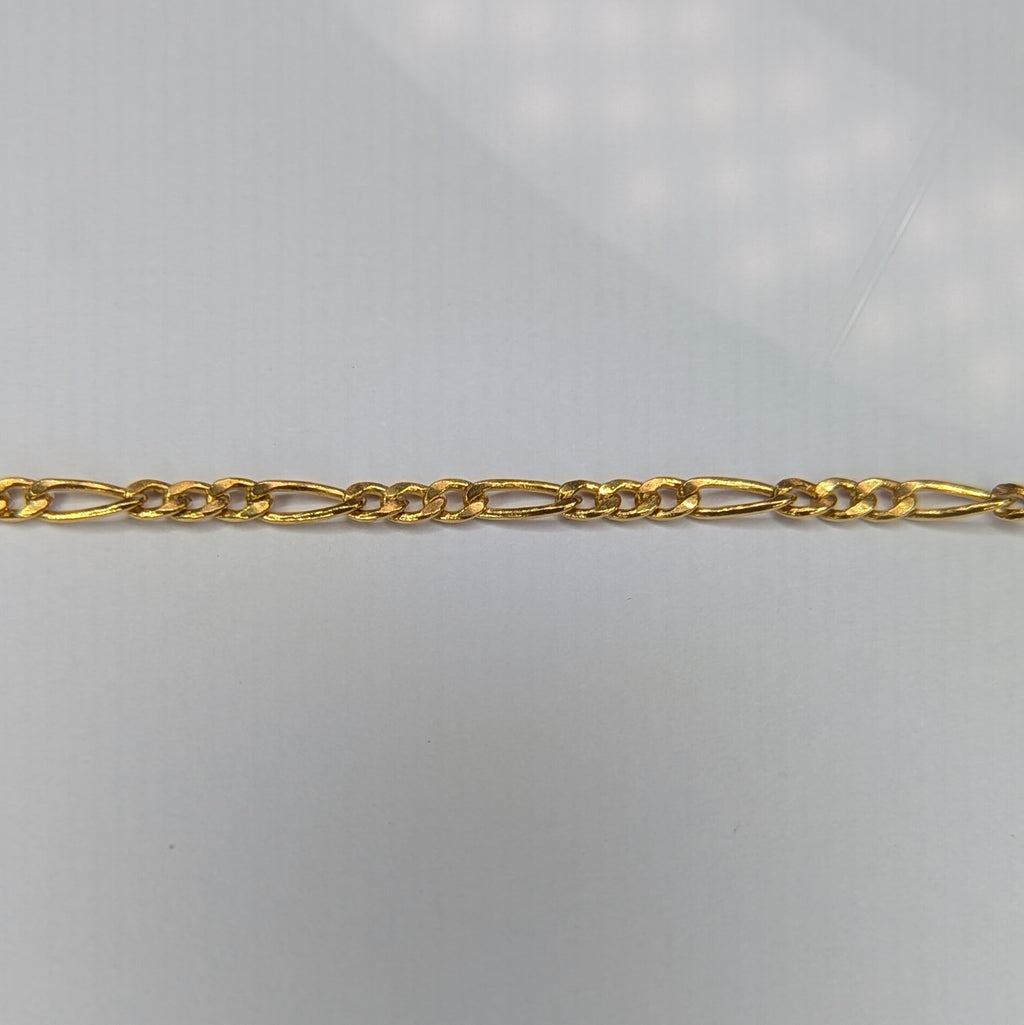 FIGARO CHAIN (Gold) - Customisable and bespoke build-your-own Gold bracelet or anklet