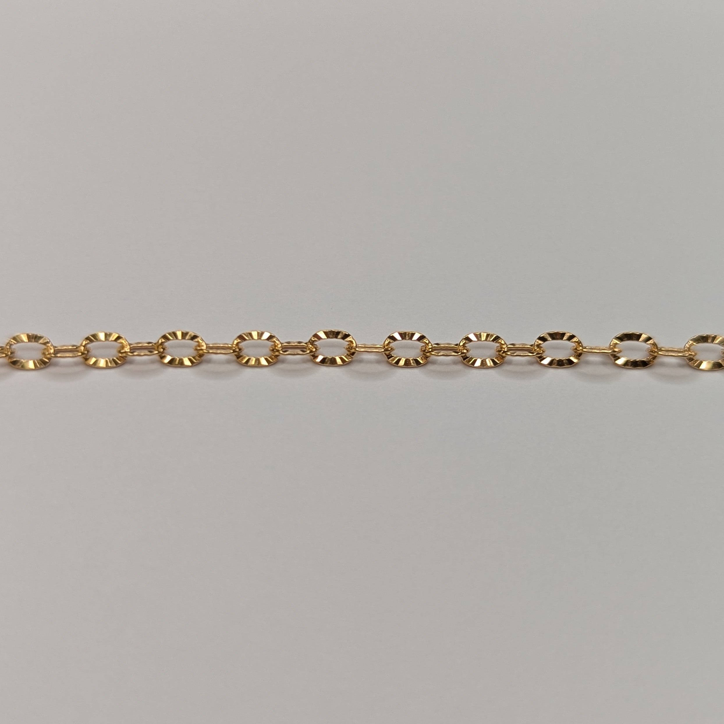 OVAL HAMMERED (Gold) - Customisable and bespoke build-your-own gold bracelet or anklet