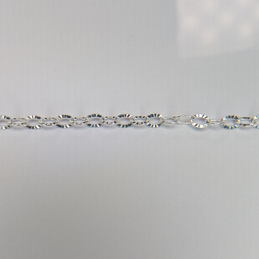 OVAL HAMMERED - Customisable and bespoke build-your-own sterling silver bracelet or anklet
