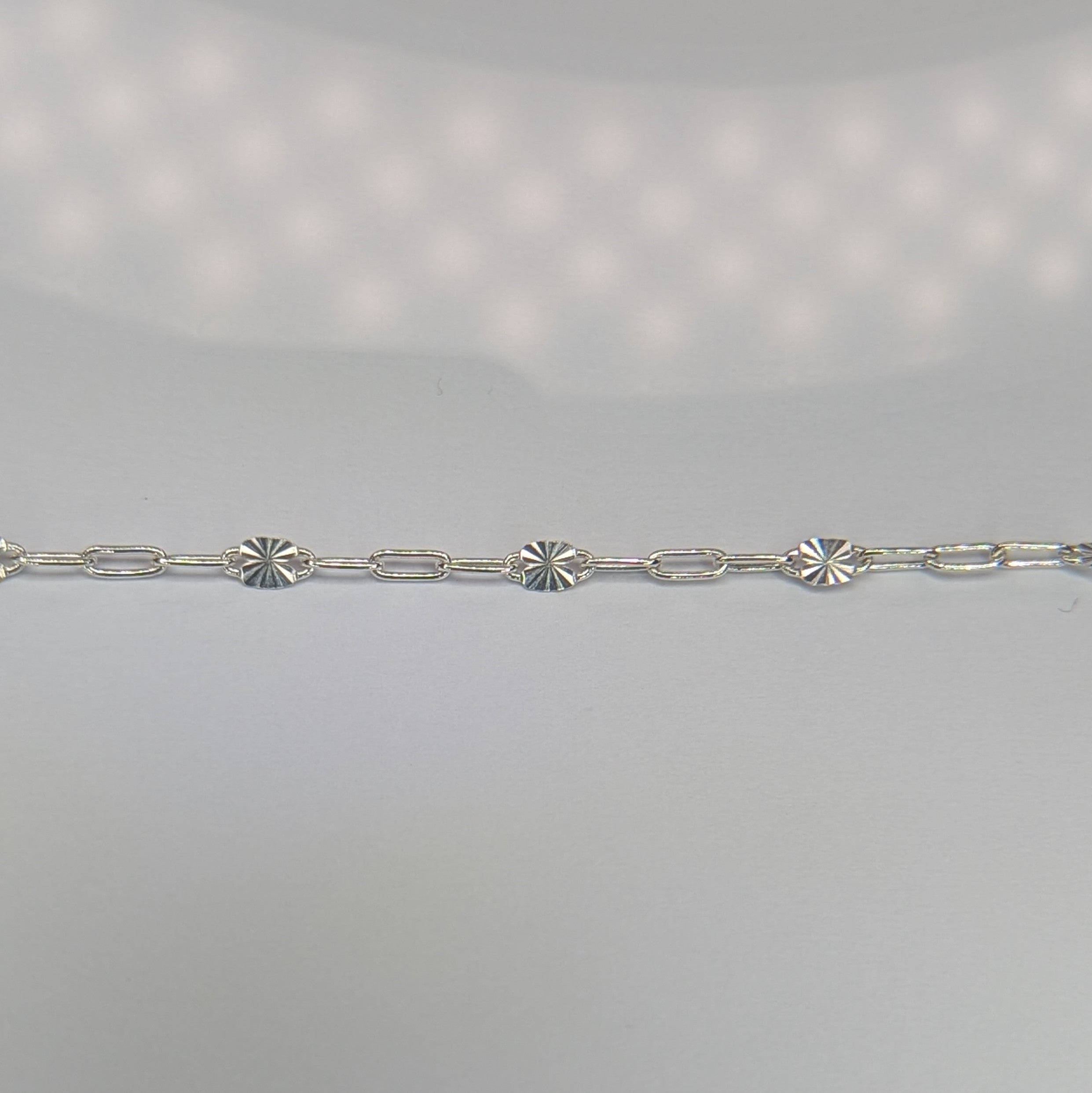 OVAL STARBURST - Customisable and bespoke build-your-own sterling silver bracelet or anklet