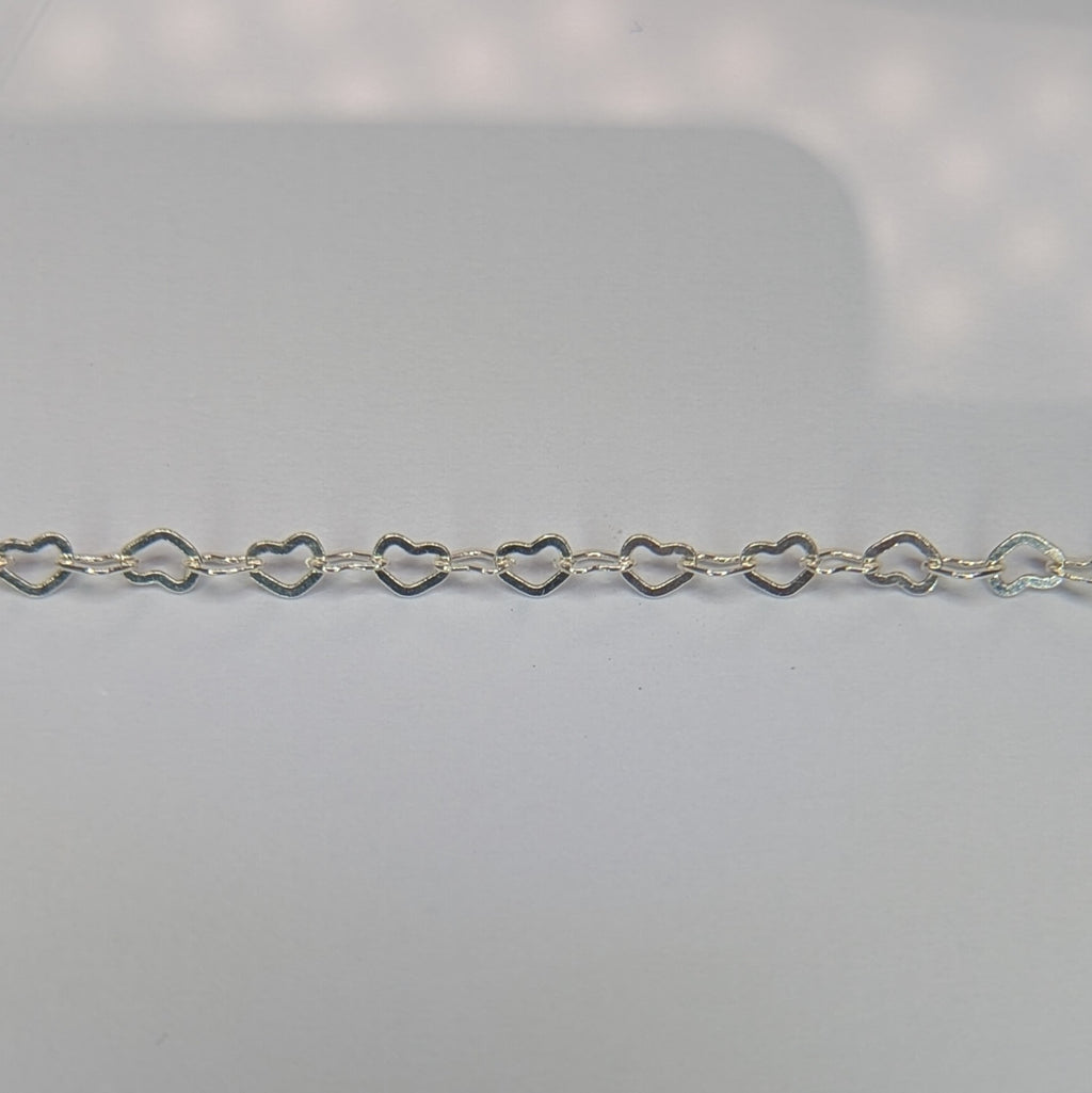 HEARTS - Customisable and bespoke build-your-own sterling silver bracelet or anklet