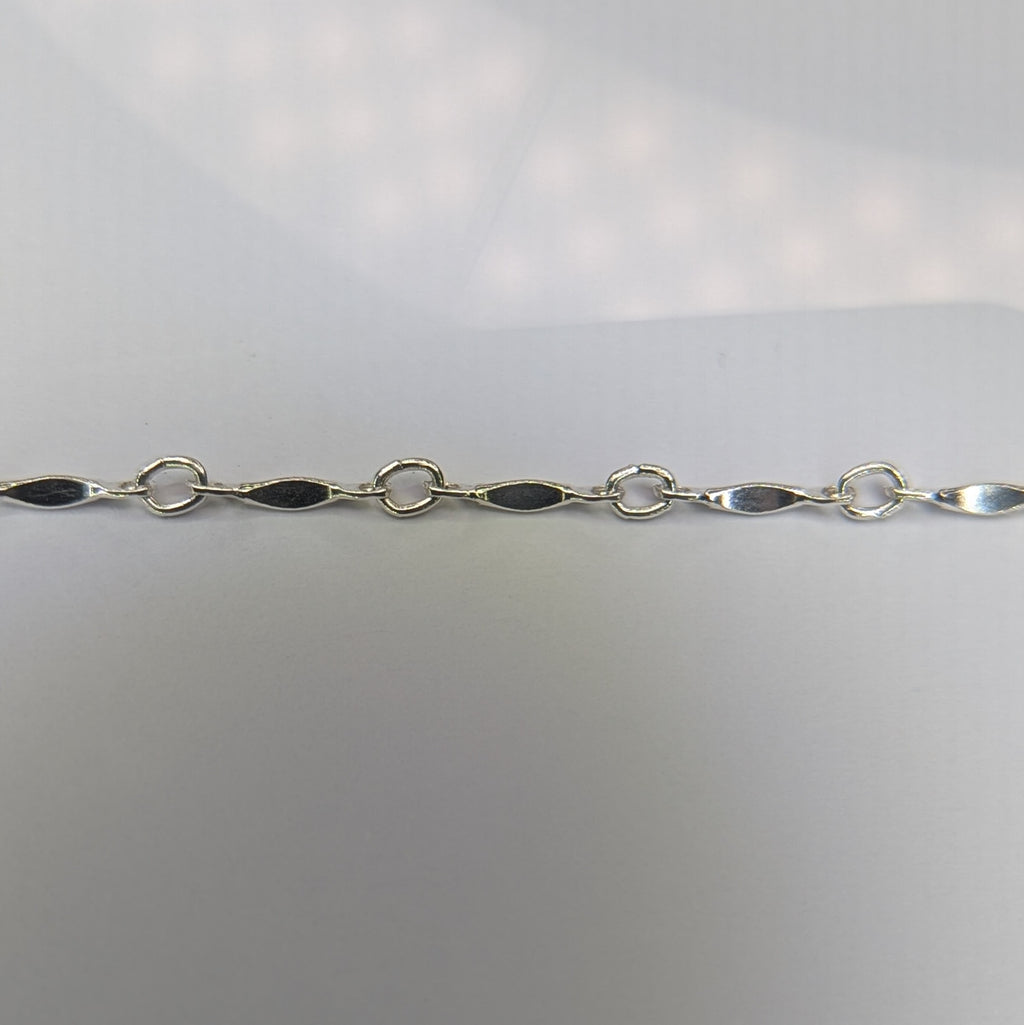 TWISTED BAR - Customisable and bespoke build-your-own sterling silver bracelet or anklet