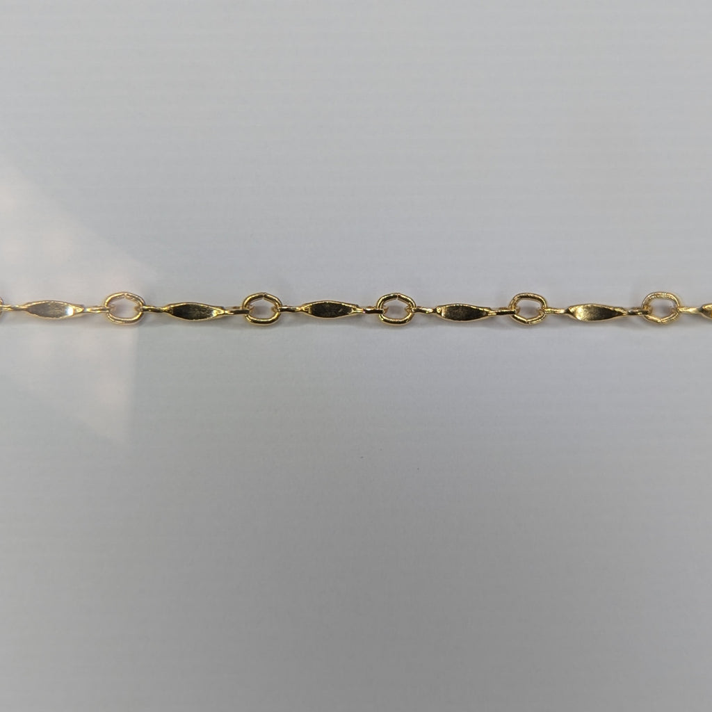 TWISTED BAR (Gold) - Customisable and bespoke build-your-own Gold bracelet or anklet