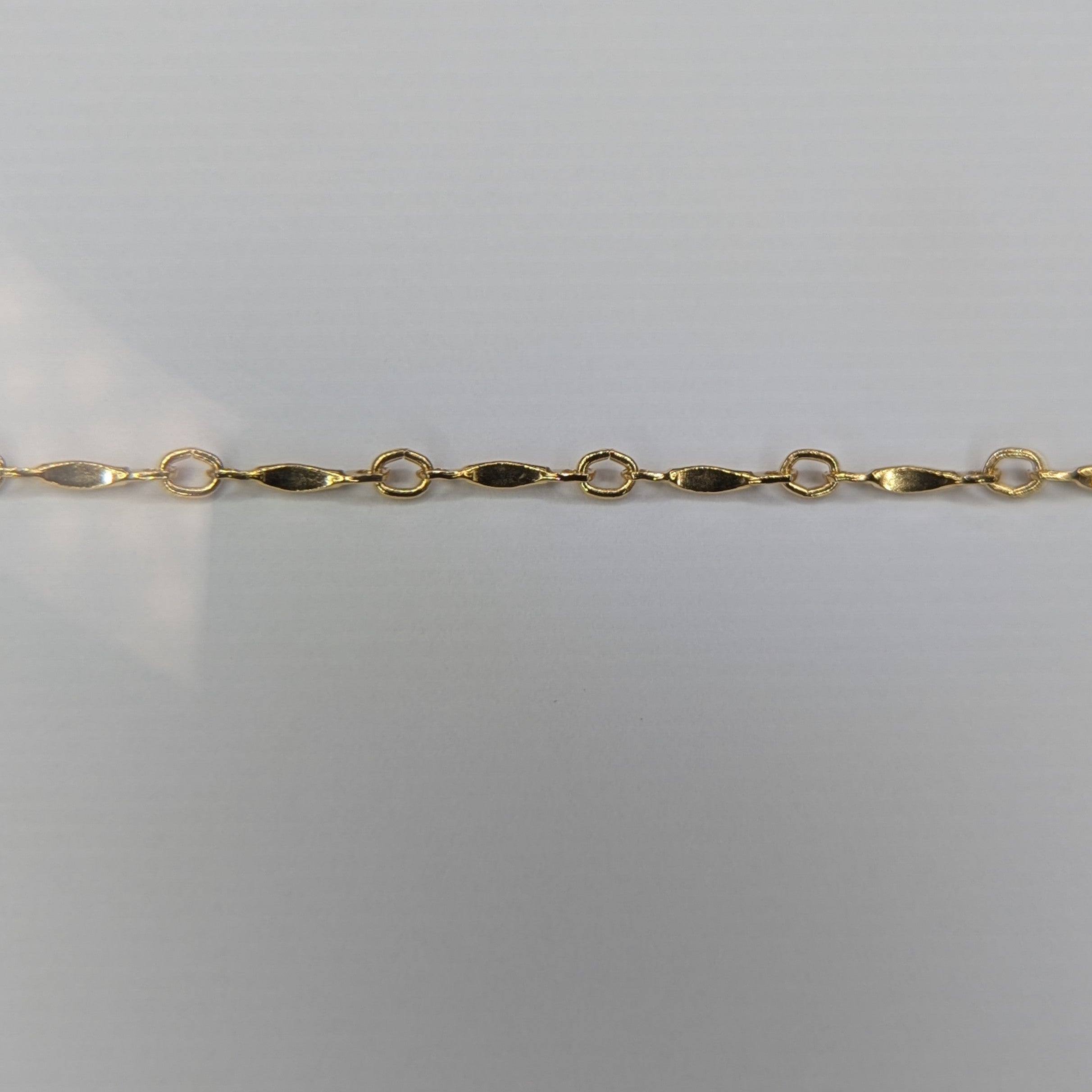 TWISTED BAR (Gold) - Customisable and bespoke build-your-own Gold bracelet or anklet