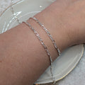 FIGARO - Customisable and bespoke build-your-own sterling silver bracelet or anklet